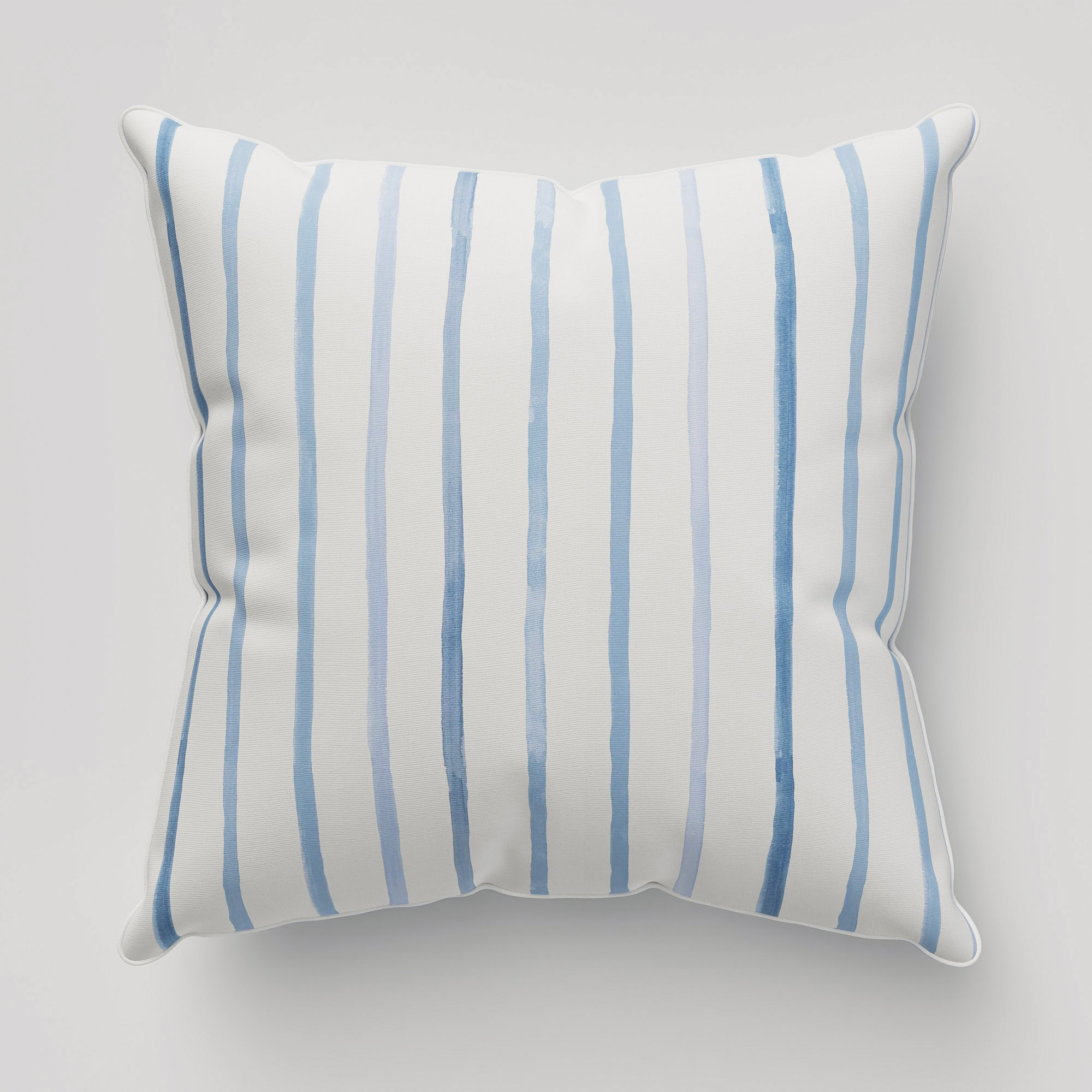 Laura Ashley Painterly Stripe Dark Seaspray Cushion - Image 2