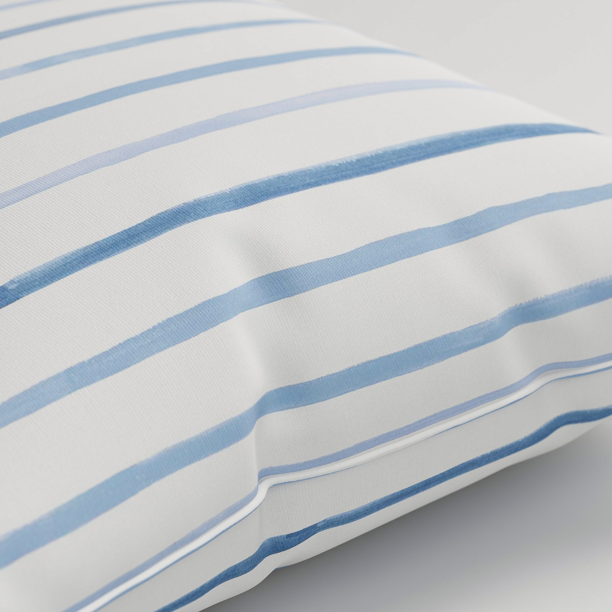 Laura Ashley Painterly Stripe Dark Seaspray Cushion - Image 3