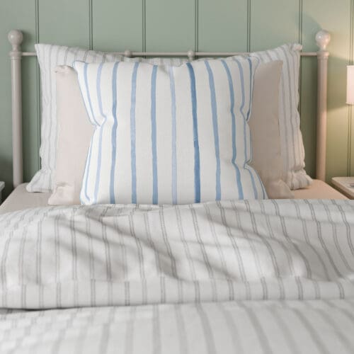 Laura Ashley Painterly Stripe Dark Seaspray Cushion