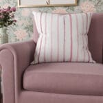 Laura Ashley Painterly Stripe Pink Cushion