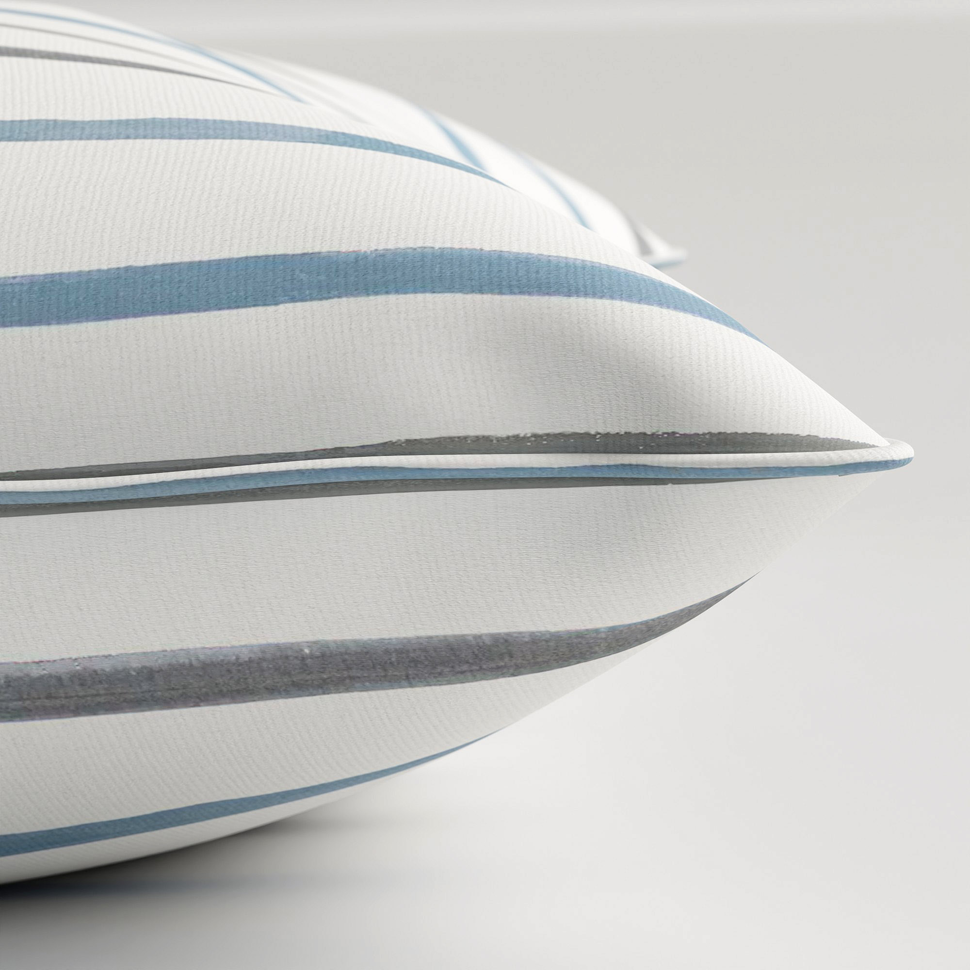 Laura Ashley Painterly Stripe Pale Steel Cushion - Image 4