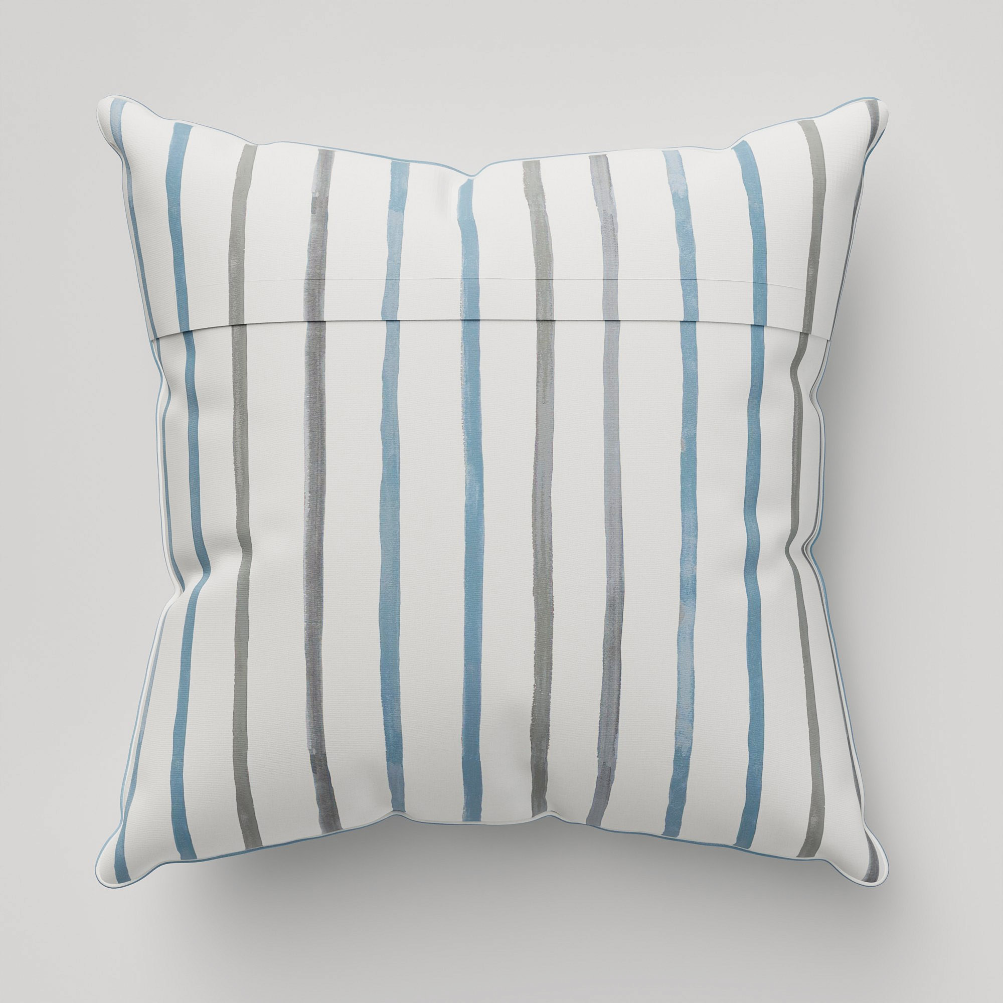 Laura Ashley Painterly Stripe Pale Steel Cushion - Image 5