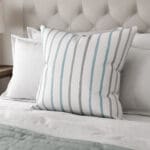 Laura Ashley Painterly Stripe Pale Steel Cushion
