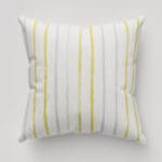 Laura Ashley Painterly Stripe Yellow Cushion