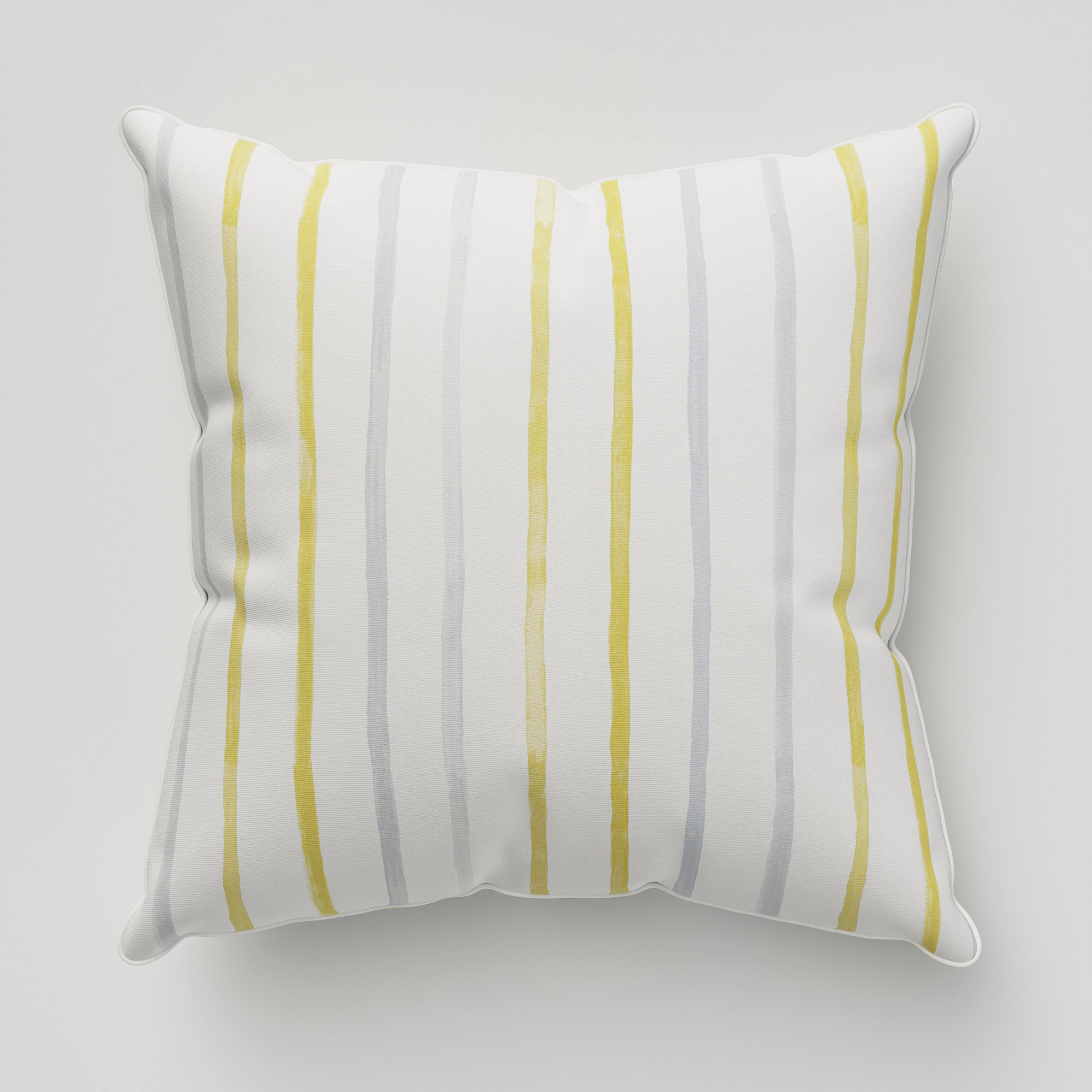 Laura Ashley Painterly Stripe Yellow Cushion - Image 2