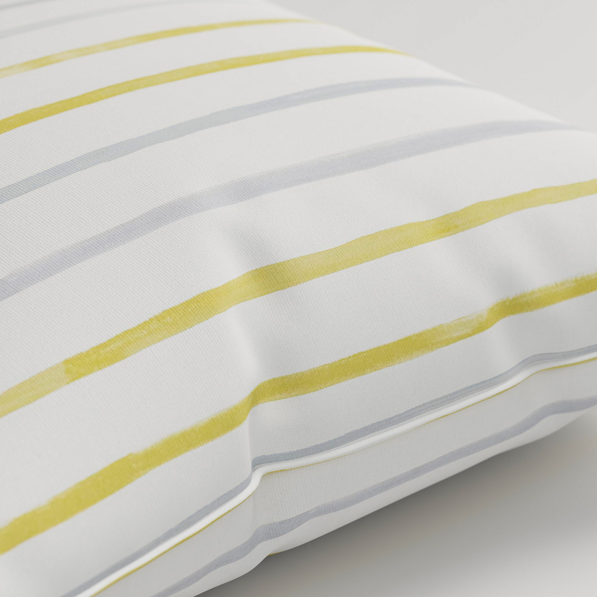 Laura Ashley Painterly Stripe Yellow Cushion - Image 3