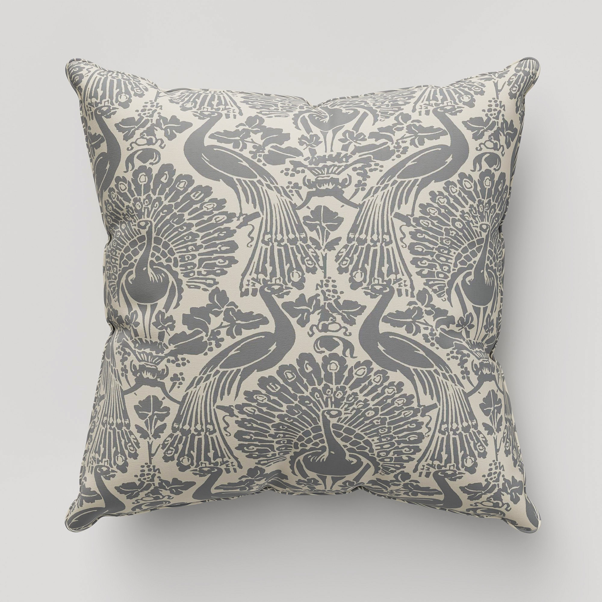 Laura Ashley Peacock Damask Steel Cushion - Image 2