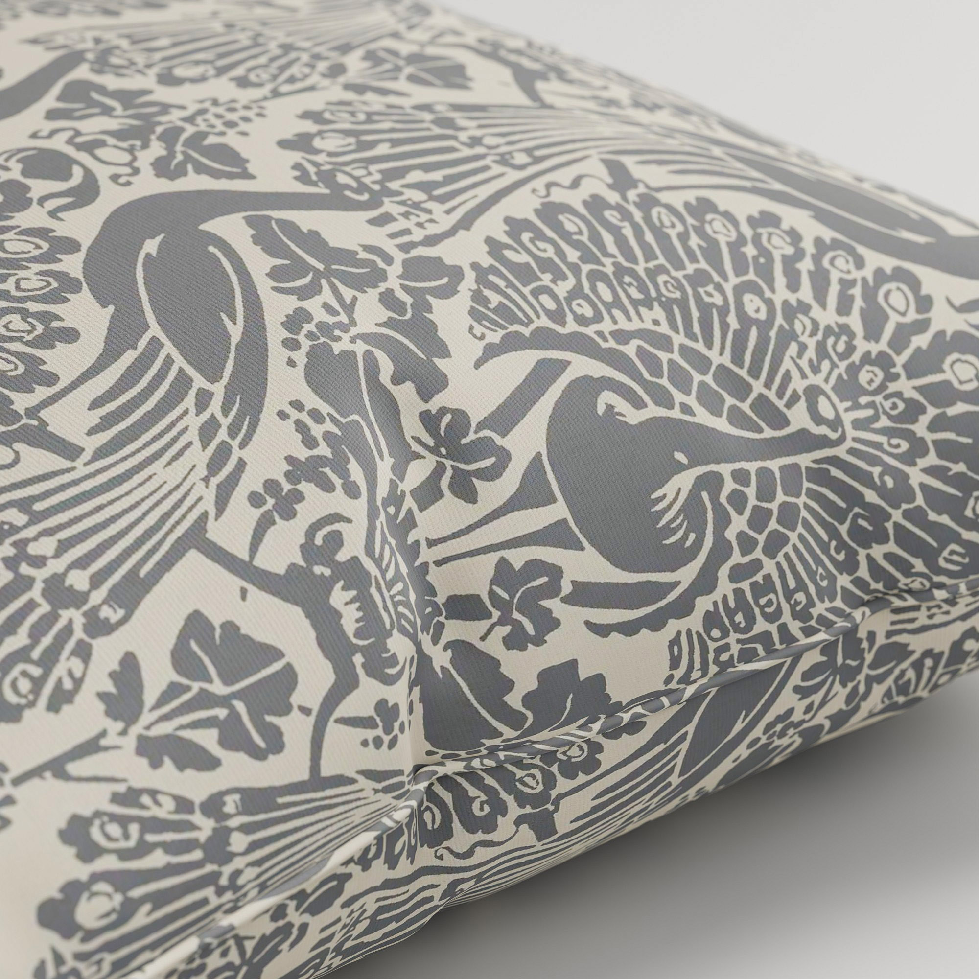 Laura Ashley Peacock Damask Steel Cushion - Image 3