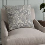 Laura Ashley Peacock Damask Steel Cushion