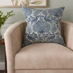 Laura Ashley Peacock Damask Dusky Seaspray Cushion