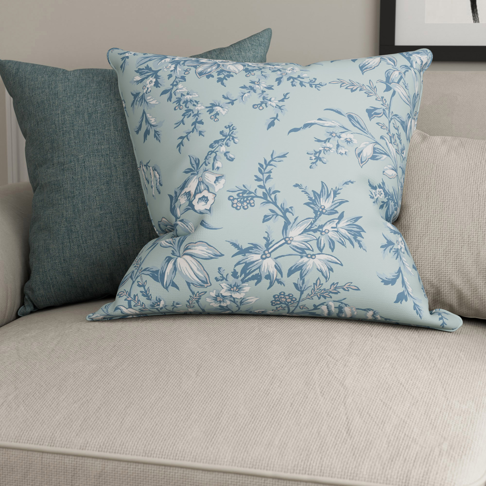Laura Ashley Picardie Blue Sky Cushion