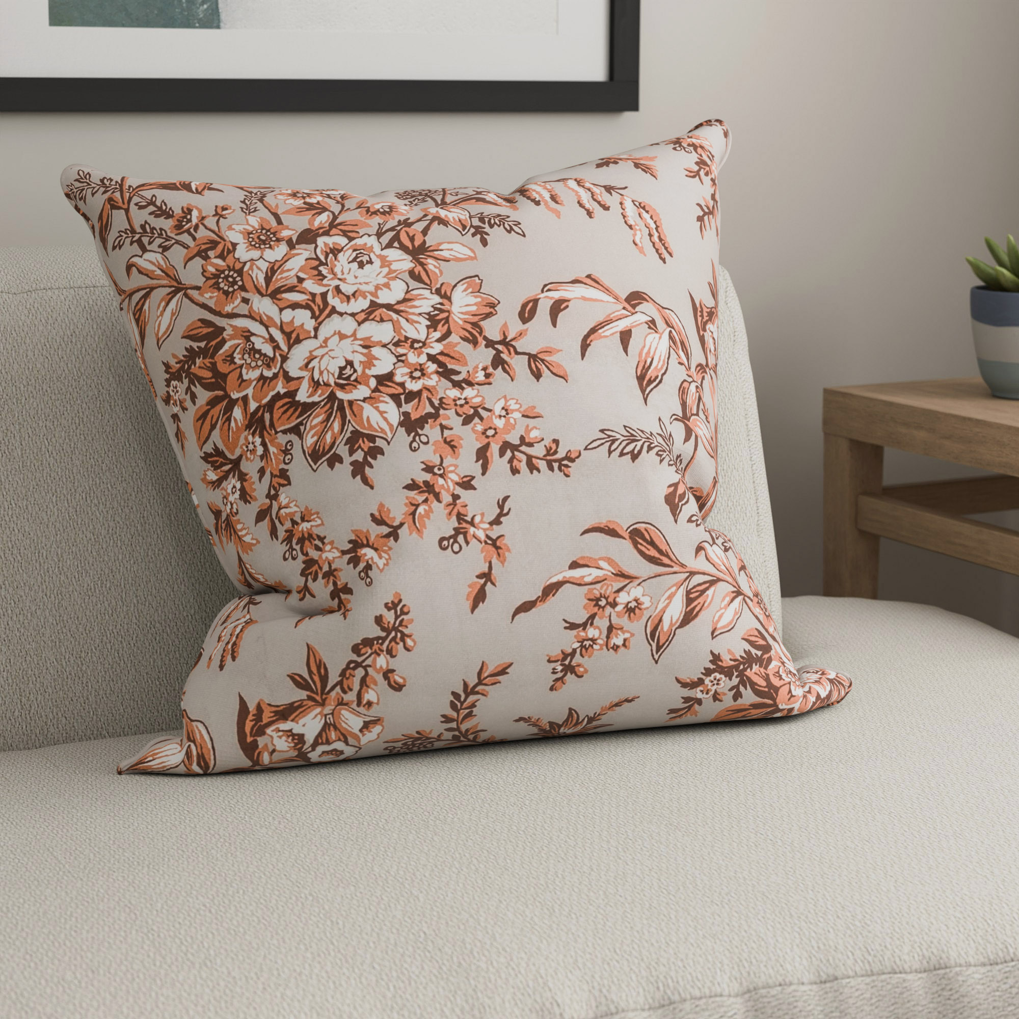 Laura Ashley Picardie Velvet Embers Cushion