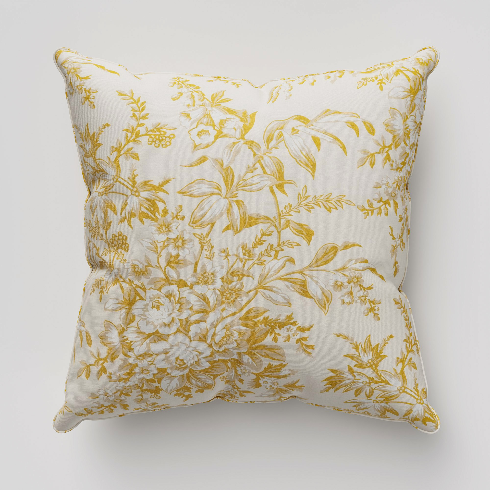 Laura Ashley Picardie Ochre Cushion - Image 2