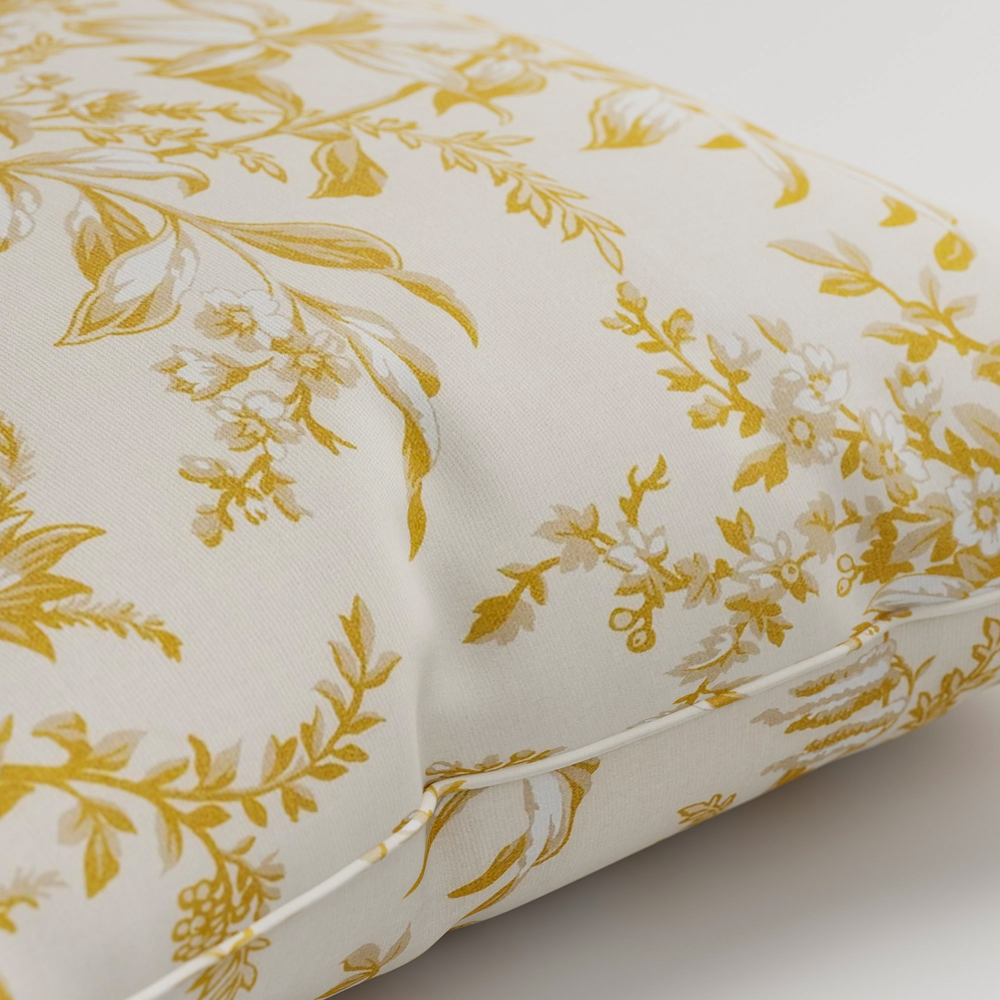 Laura Ashley Picardie Ochre Cushion - Image 3