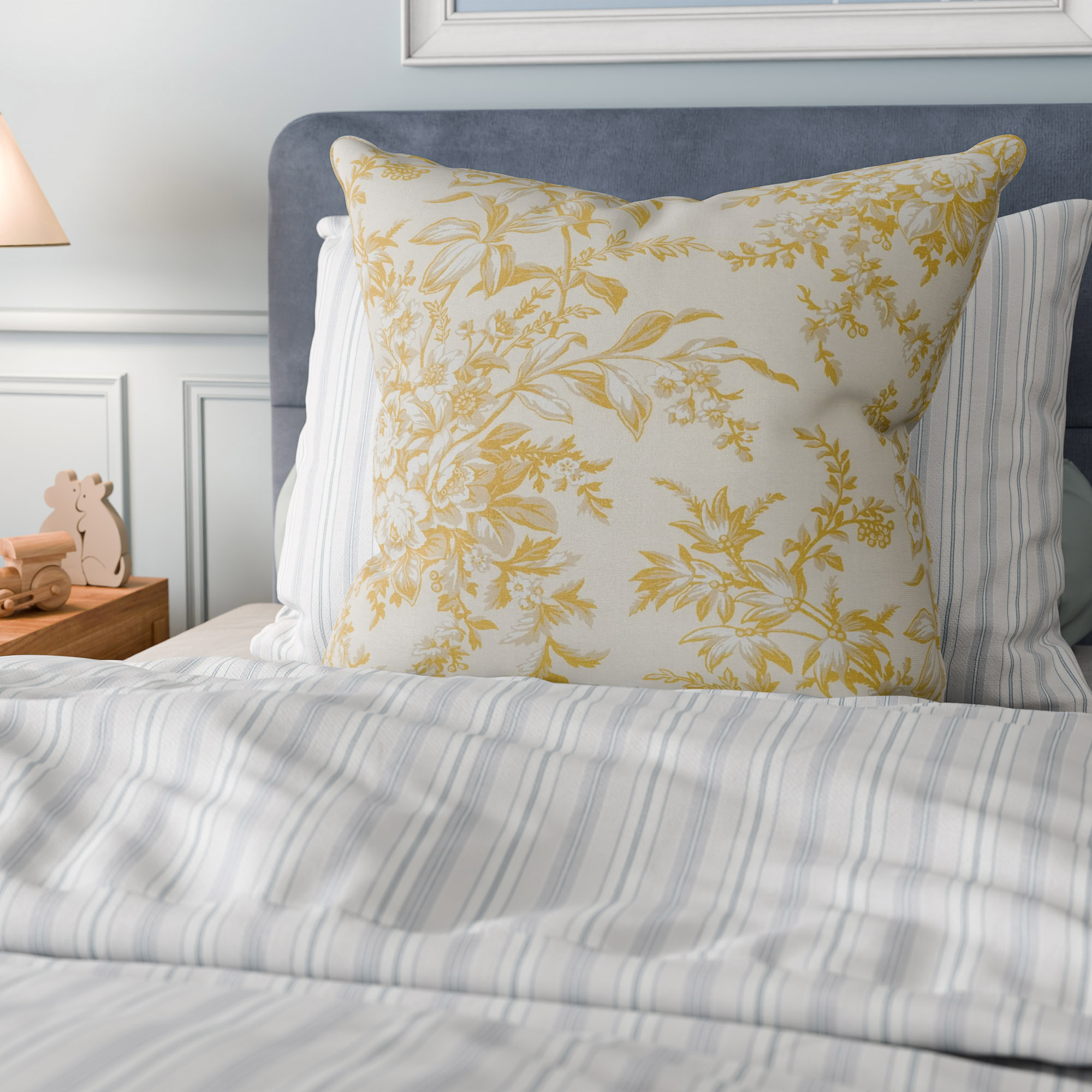 Laura Ashley Picardie Ochre Cushion