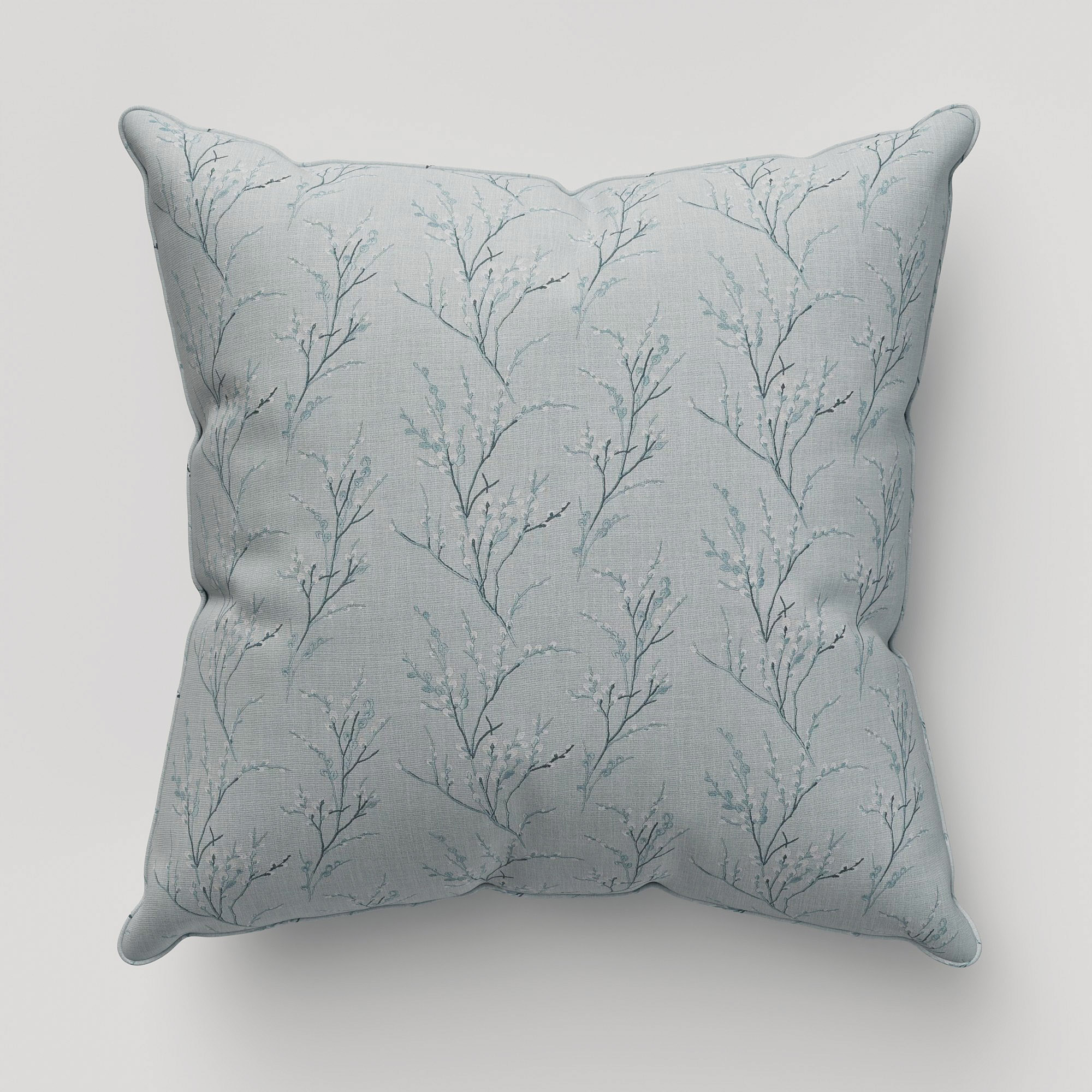 Laura Ashley Pussy Willow Embroidery Seaspray Cushion - Image 2