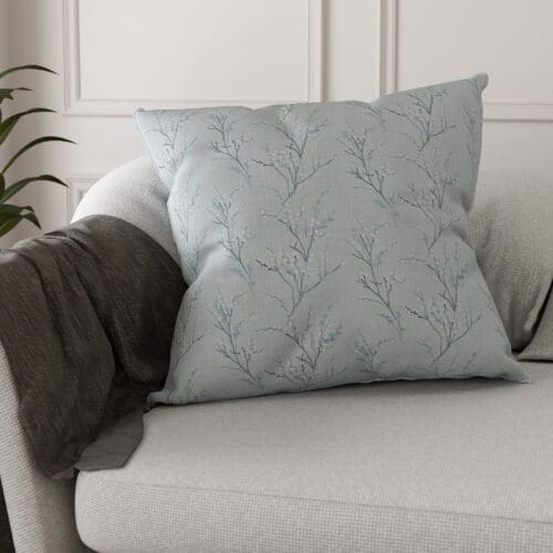 Laura Ashley Pussy Willow Embroidery Seaspray Cushion