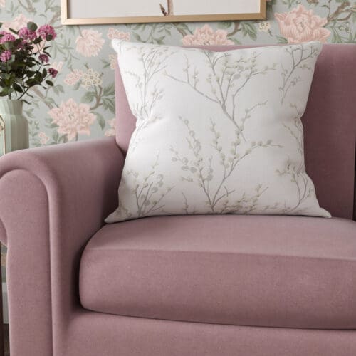 Laura Ashley Pussy Willow Dove Grey Cushion