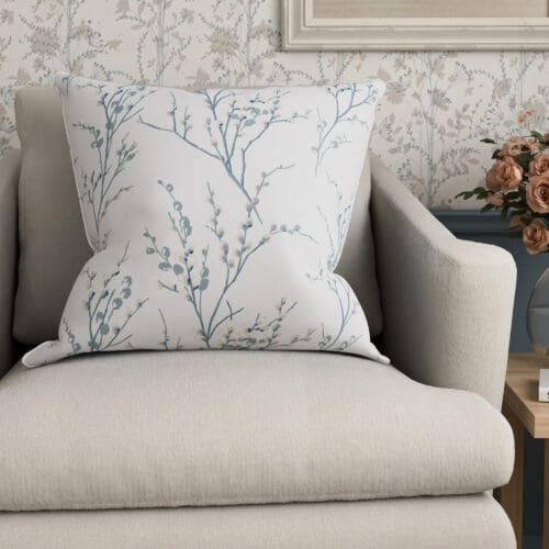 Laura Ashley Pussy Willow Off White/Seaspray Cushion