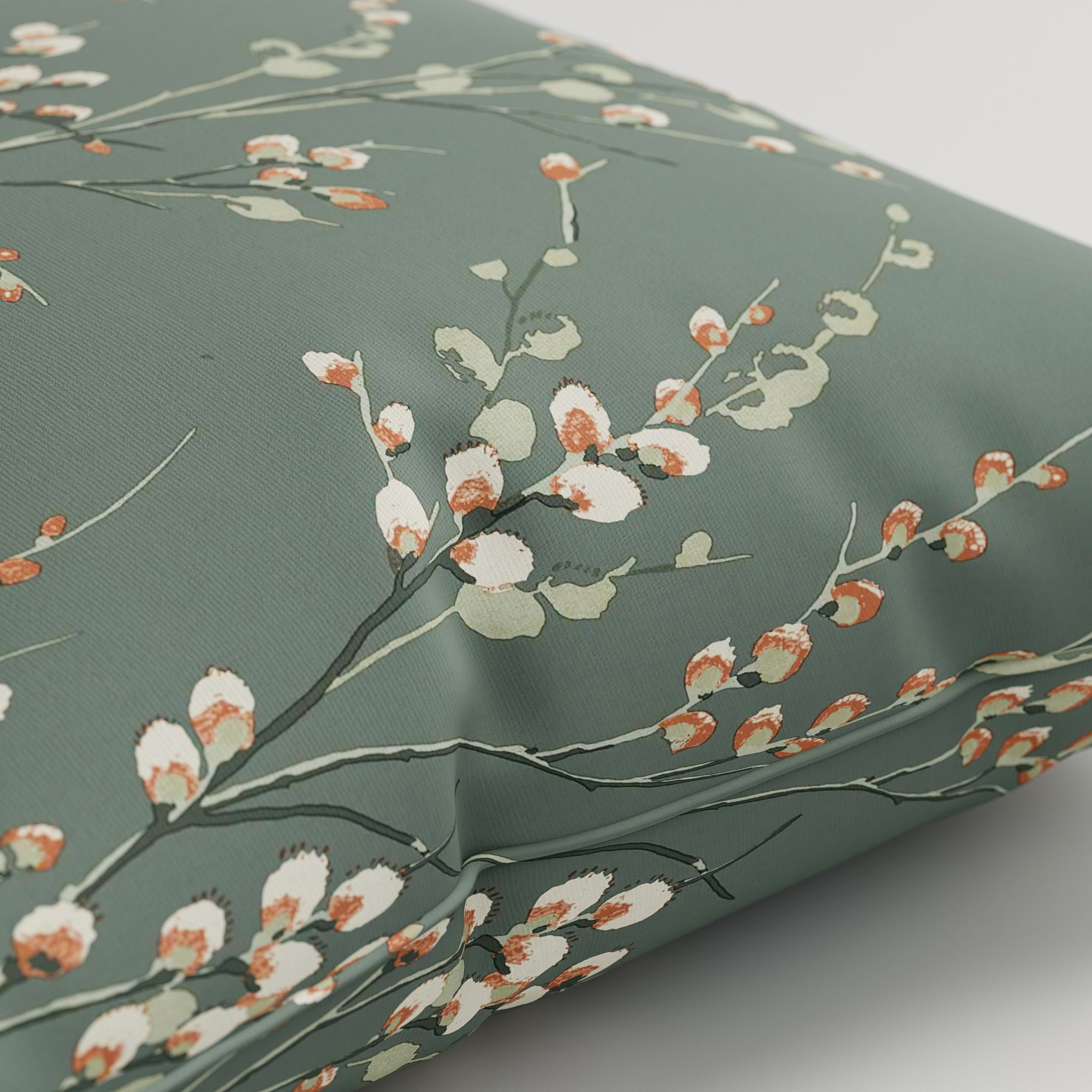 Laura Ashley Pussy Willow Fern Green Cushion - Image 3