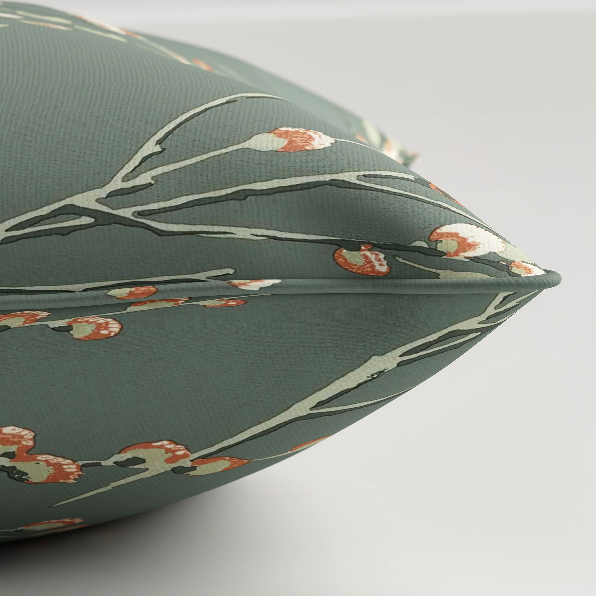 Laura Ashley Pussy Willow Fern Green Cushion - Image 4