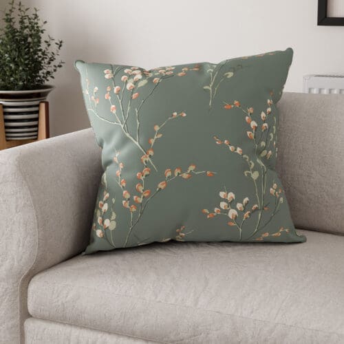Laura Ashley Pussy Willow Fern Green Cushion