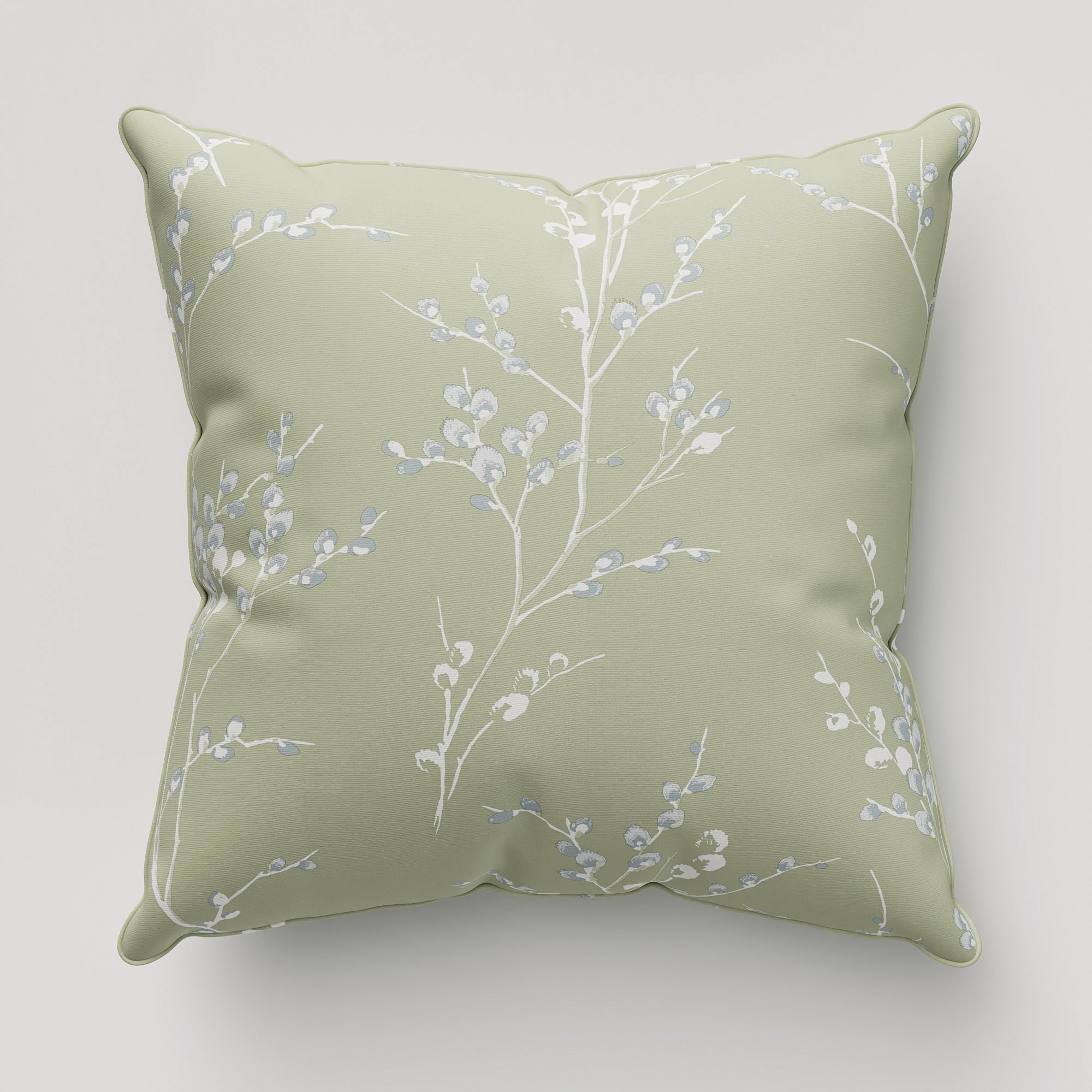 Laura Ashley Pussy Willow Moss Green Cushion - Image 2