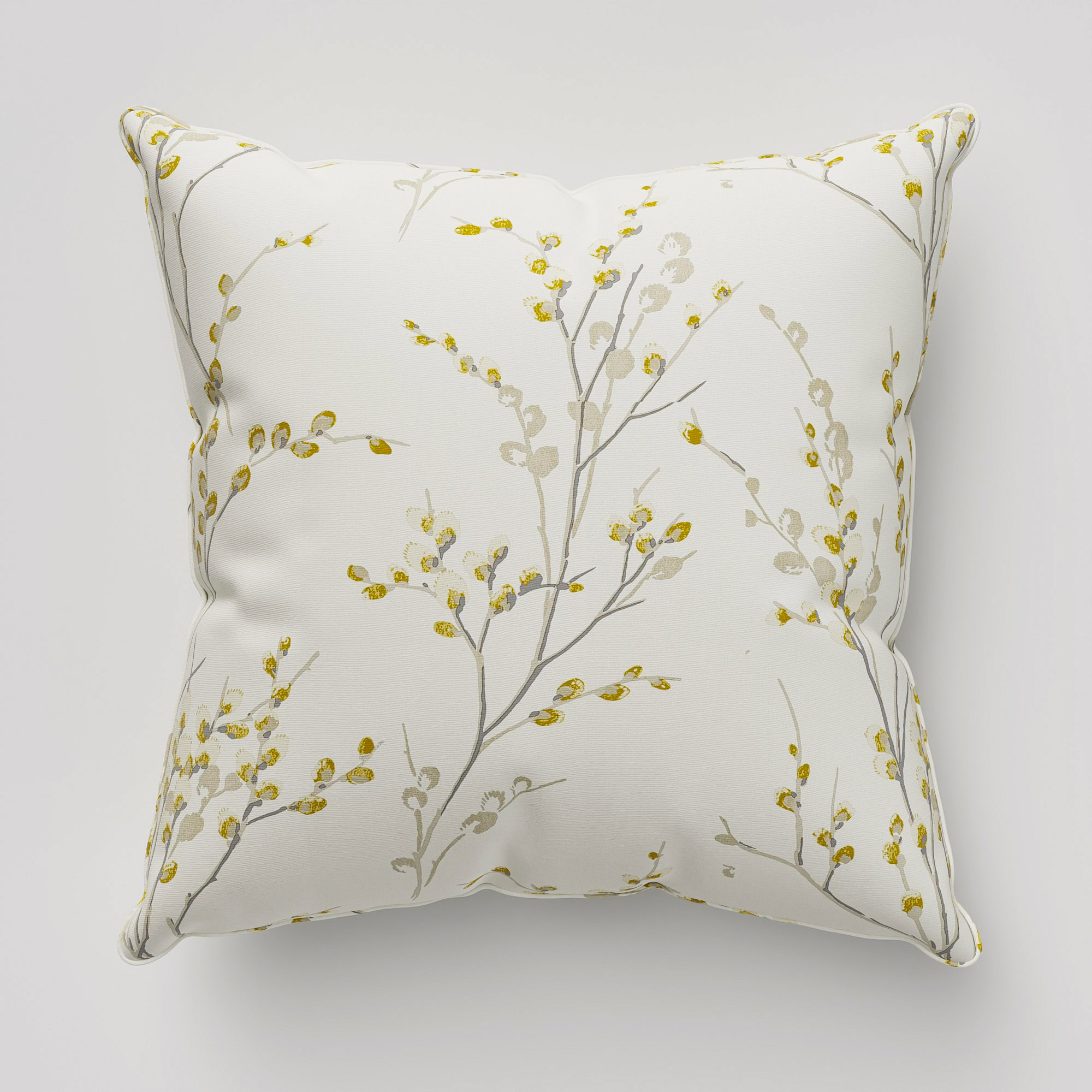 Laura Ashley Pussy Willow Ochre Yellow Cushion - Image 2
