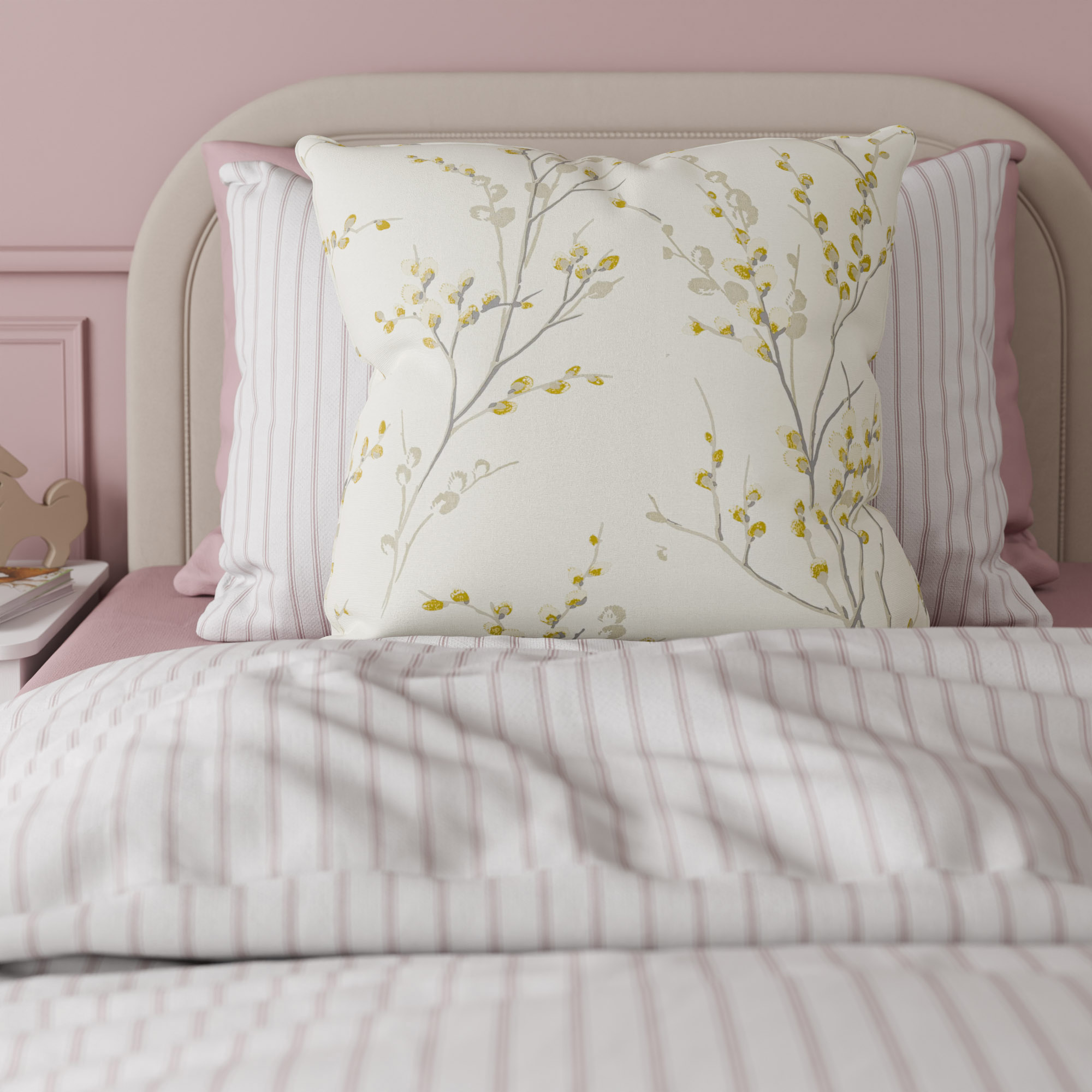 Laura Ashley Pussy Willow Ochre Yellow Cushion