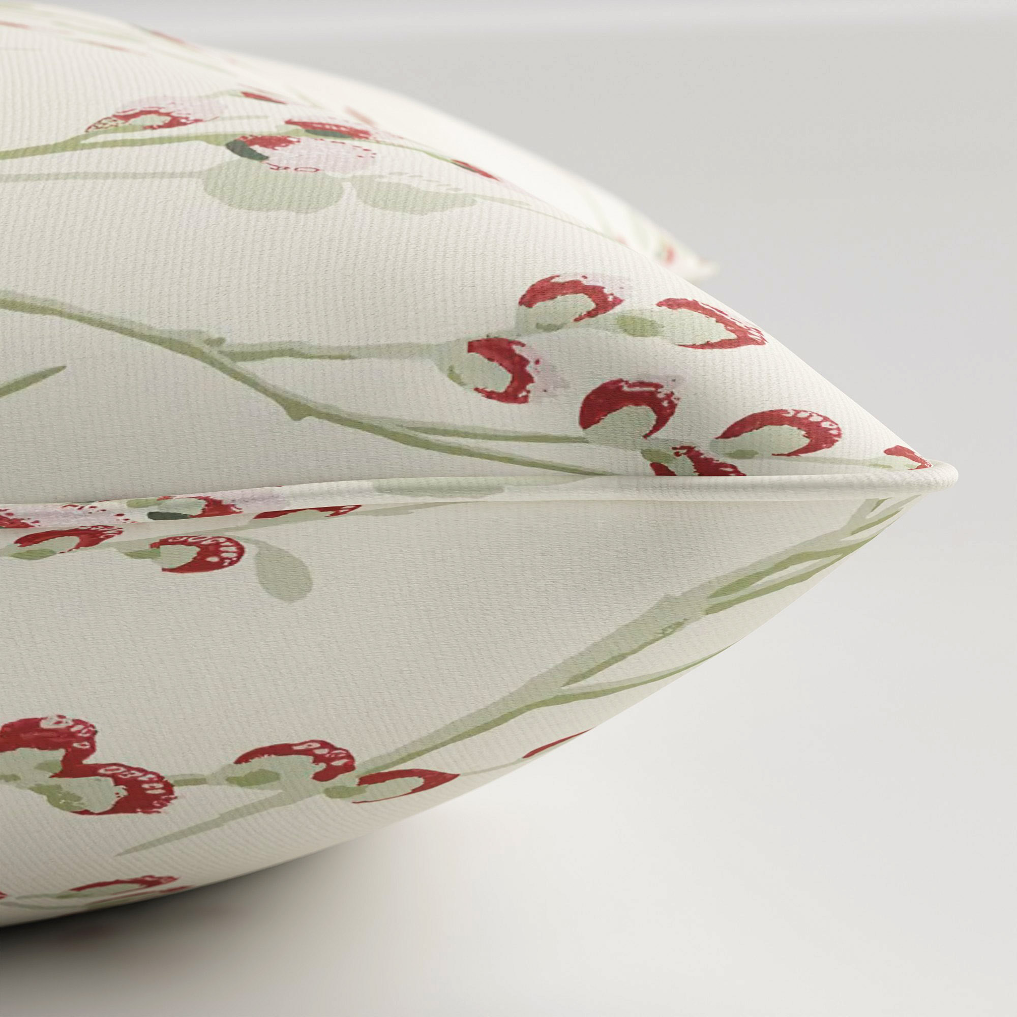Laura Ashley Pussy Willow Winter Cranberry Red Cushion - Image 4