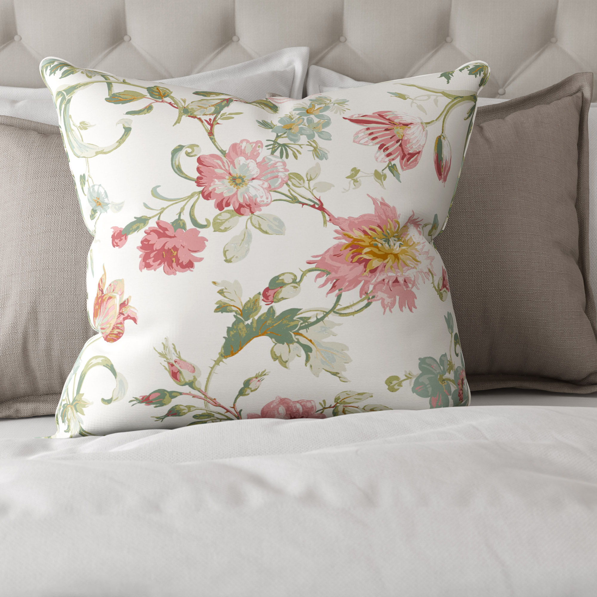 Laura Ashley Rosalind Pale Cranberry Cushion