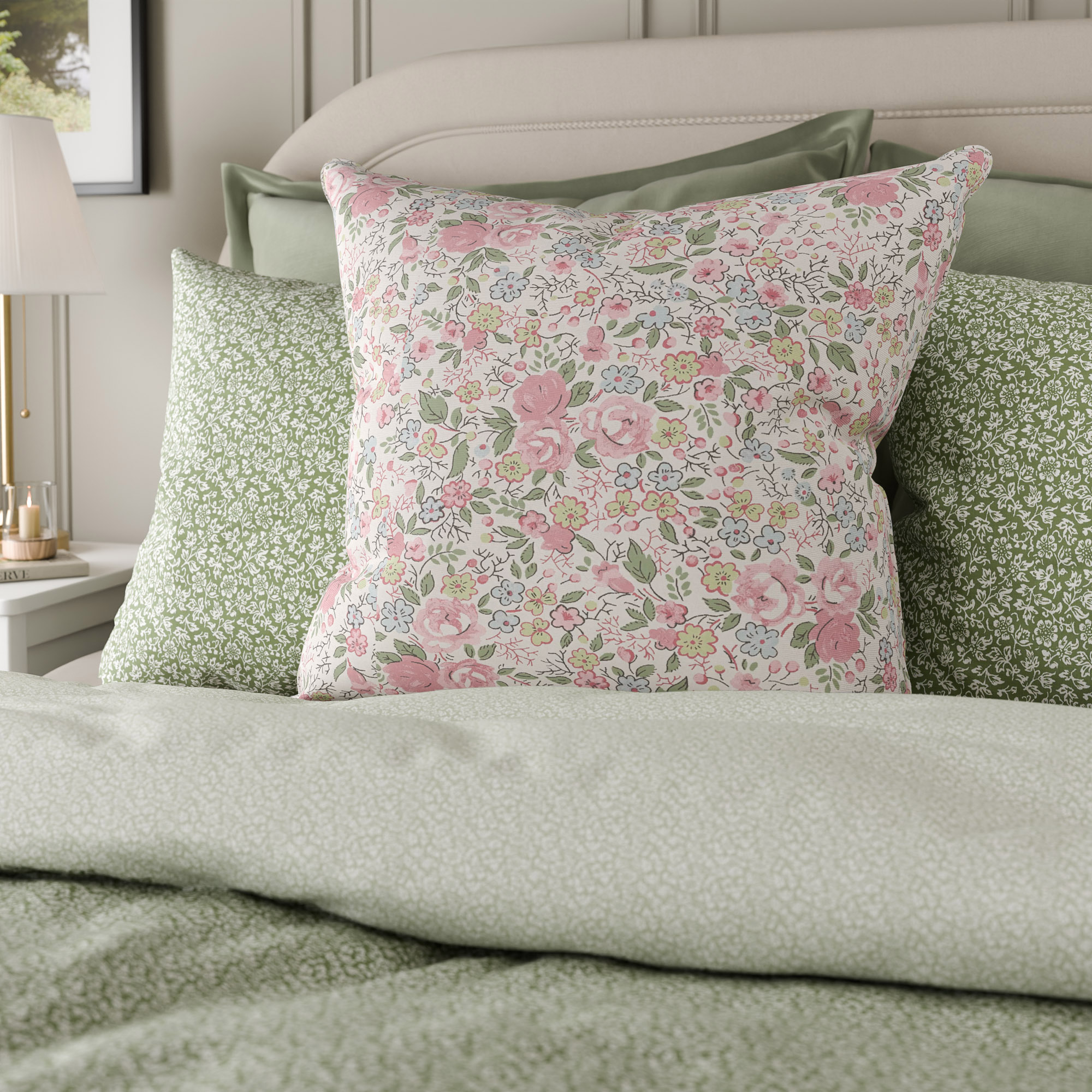 Laura Ashley Rowena Peony Pink Cushion
