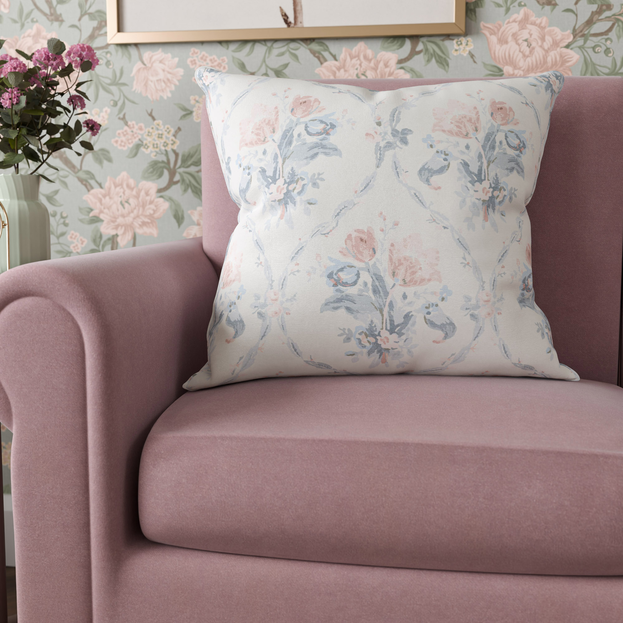 Laura Ashley Scarborough Fair Blush Cushion