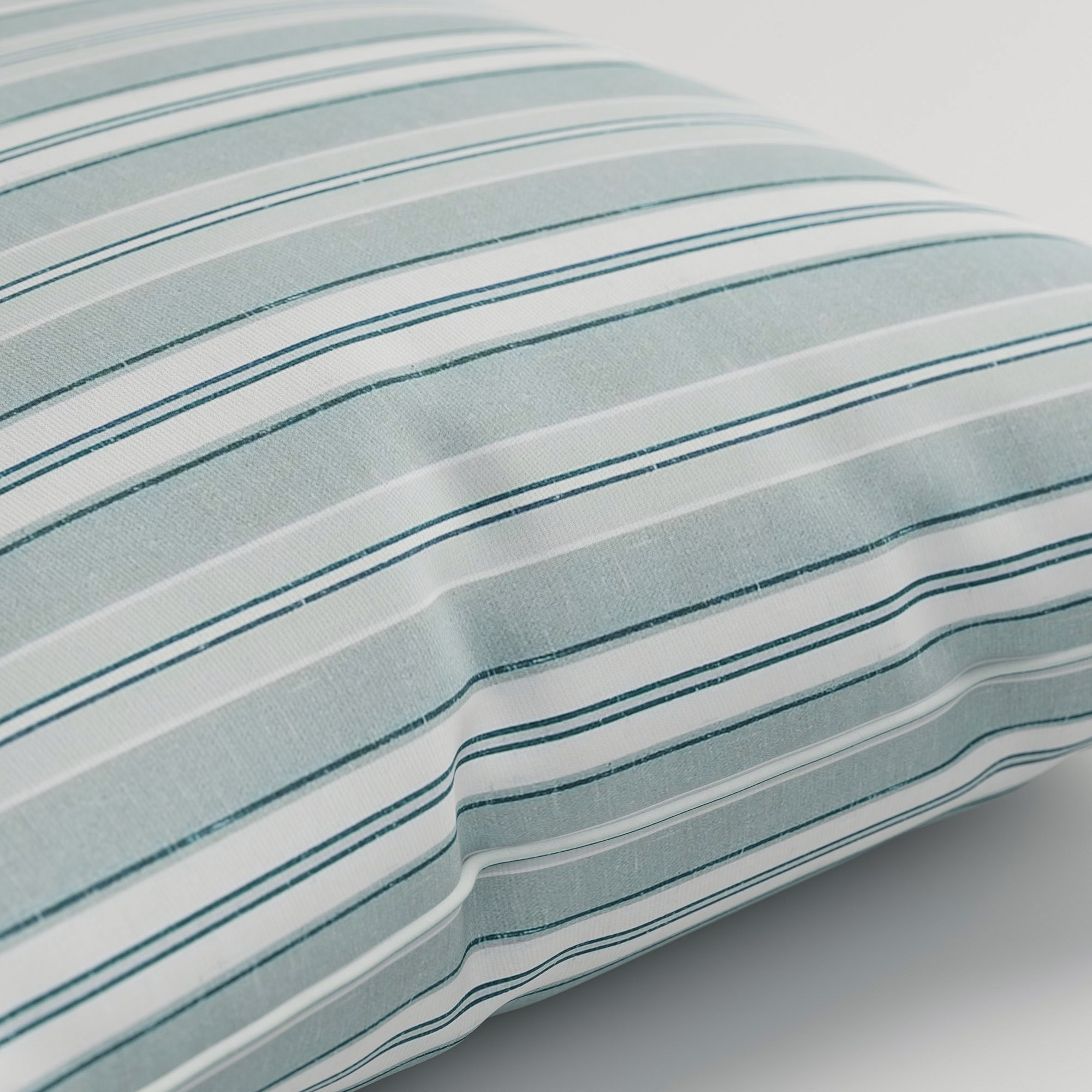 Laura Ashley Suffolk Stripe Eucalyptus Cushion - Image 3