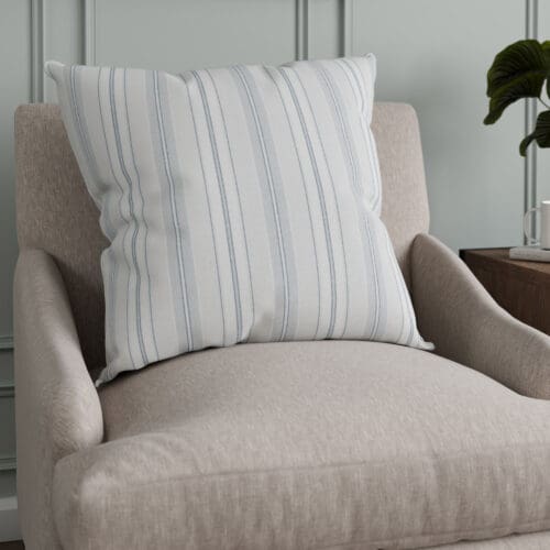 Laura Ashley Suffolk Stripe Slate Cushion