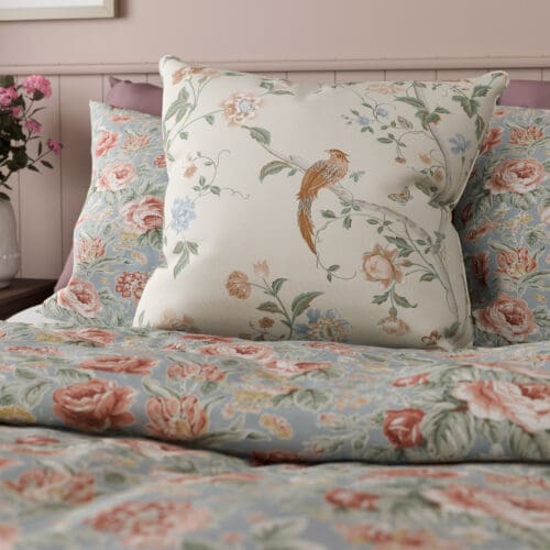 Laura Ashley Summer Palace Sage Apricot Cushion