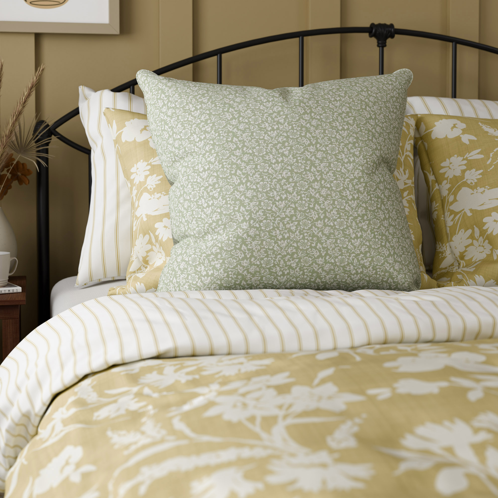 Laura Ashley Sweet Alyssum Moss Green Cushion