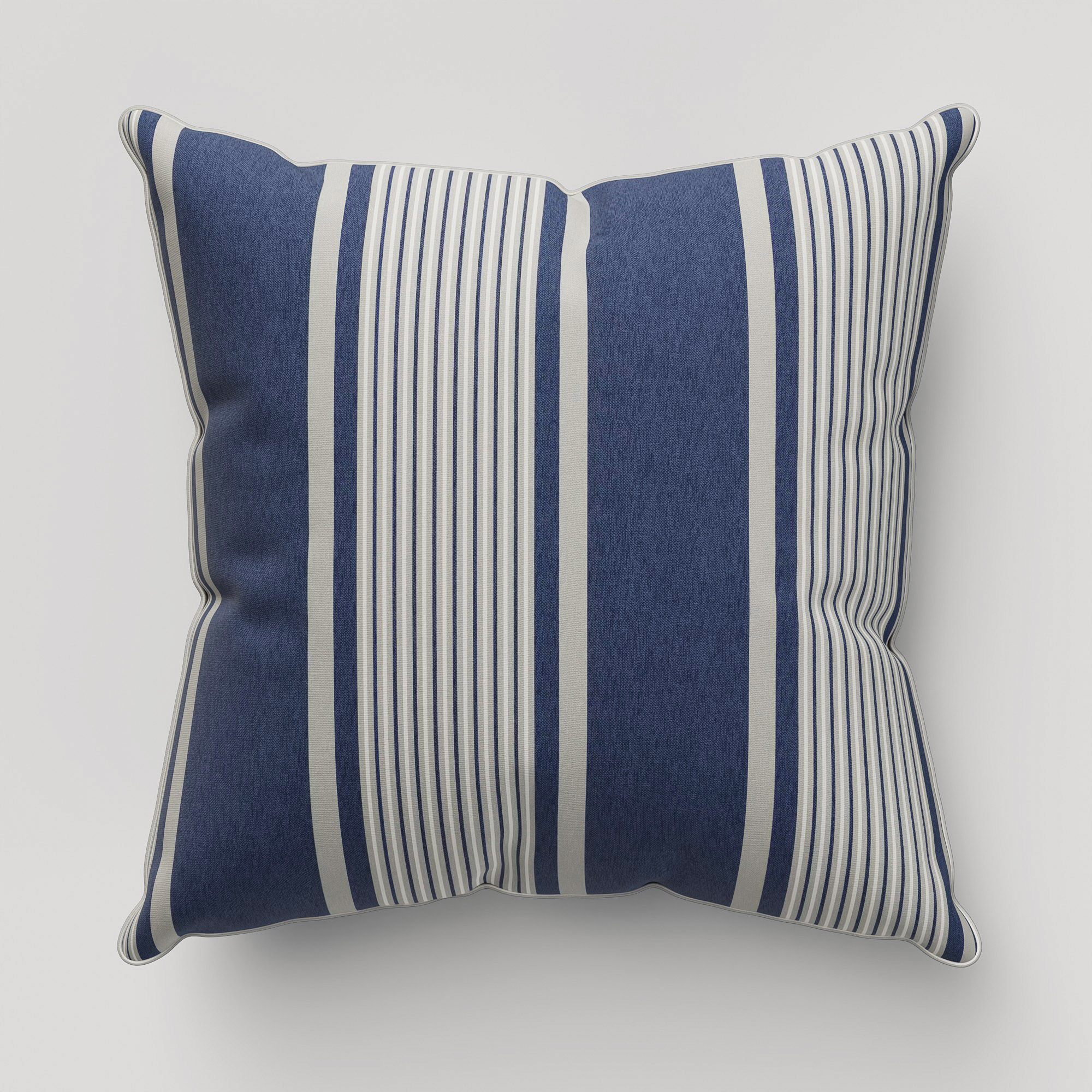 Laura Ashley Tiverton Stripe Midnight Cushion - Image 2