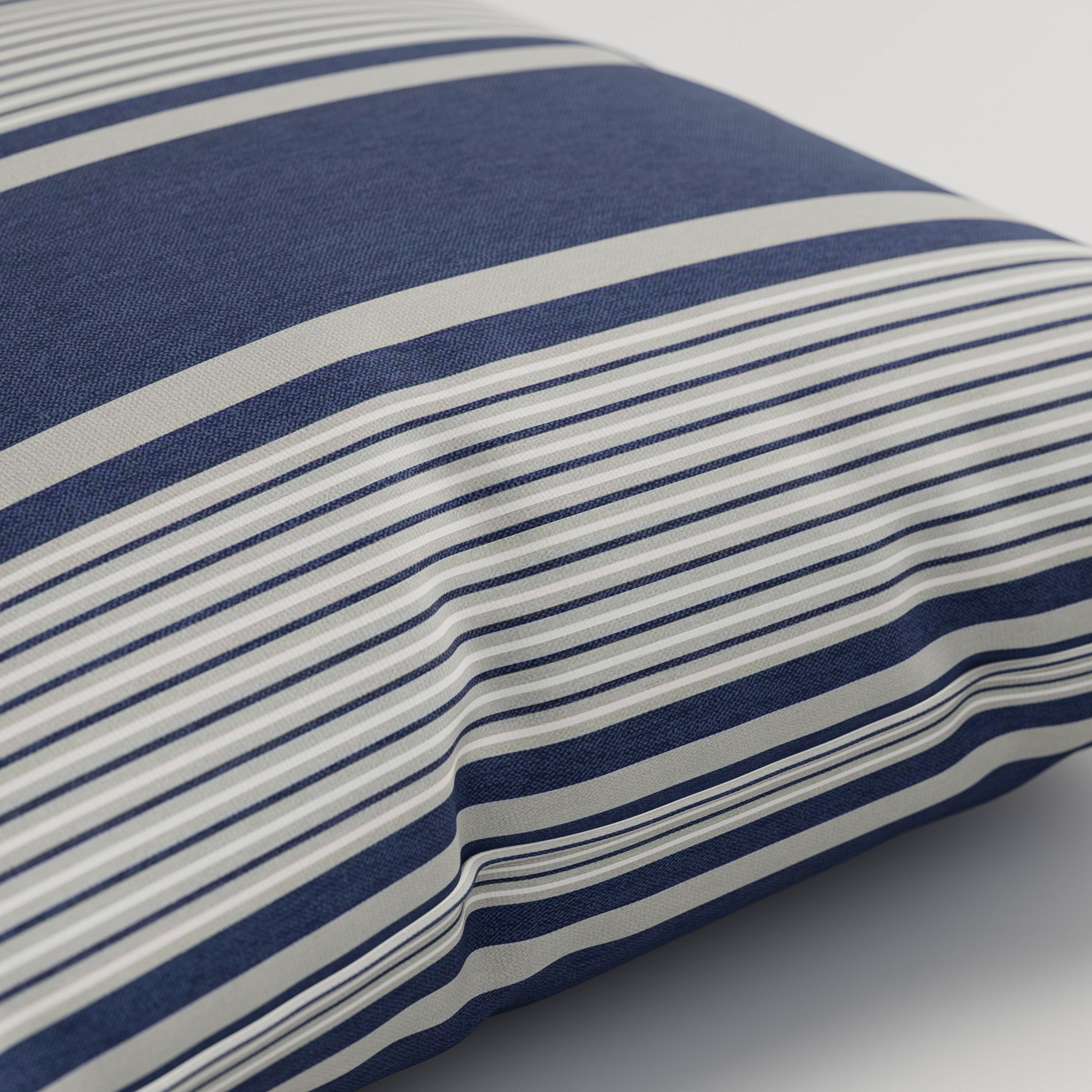 Laura Ashley Tiverton Stripe Midnight Cushion - Image 3