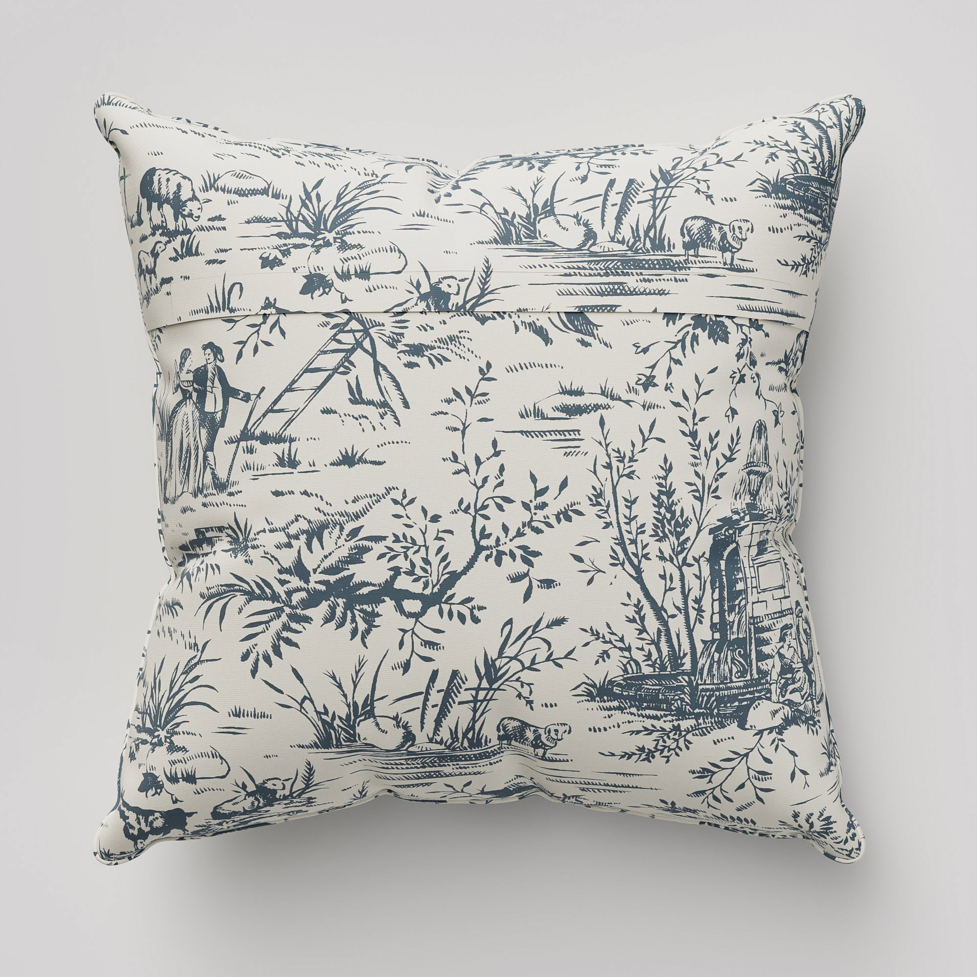 Laura Ashley Toile De Jouy Dark Seaspray Cushion - Image 5