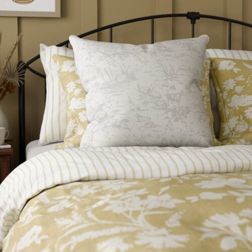 Laura Ashley Toile De Jouy Silver Cushion