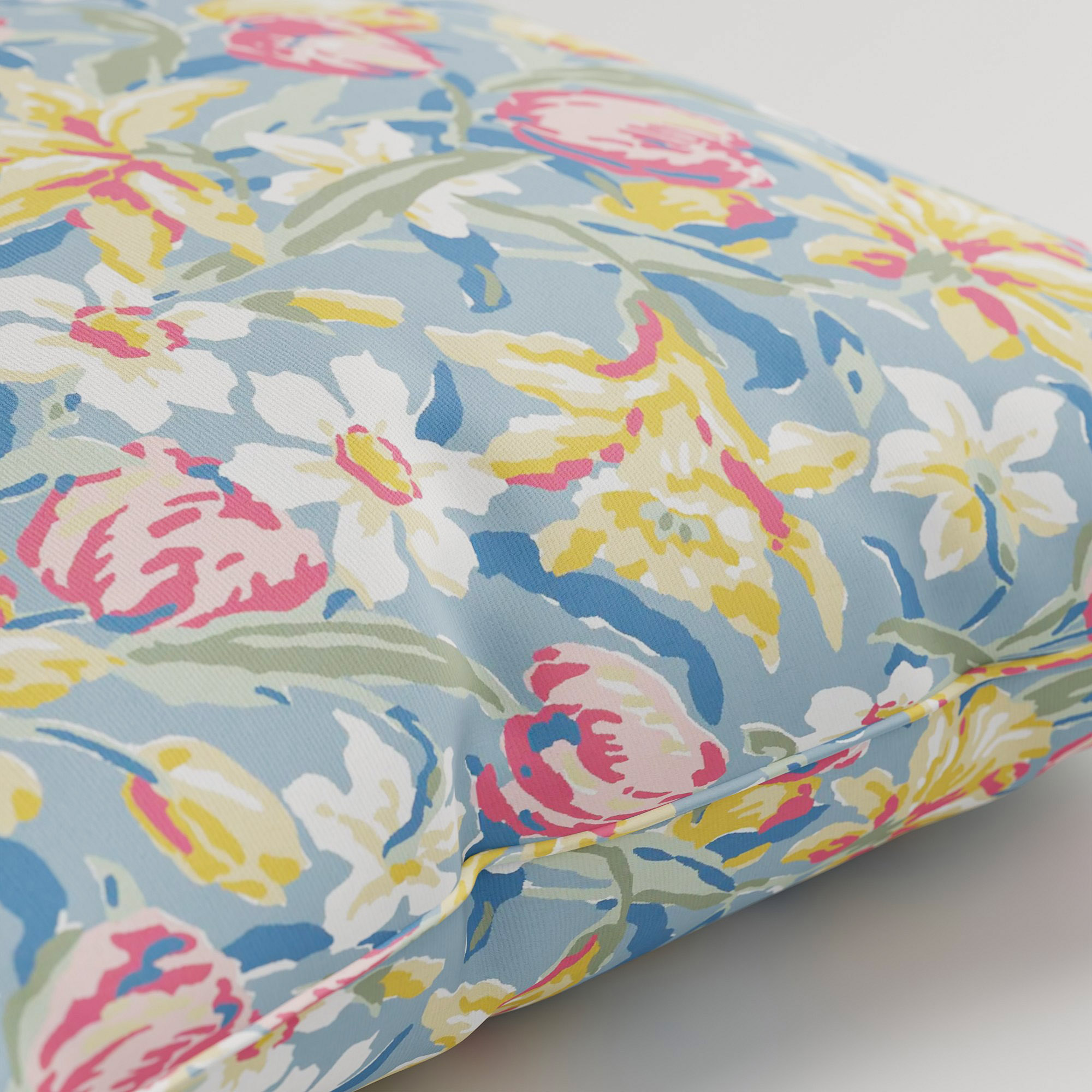 Laura Ashley Tulips China Blue Cushion - Image 3