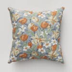 Laura Ashley Tulips Dusky Seaspray Cushion