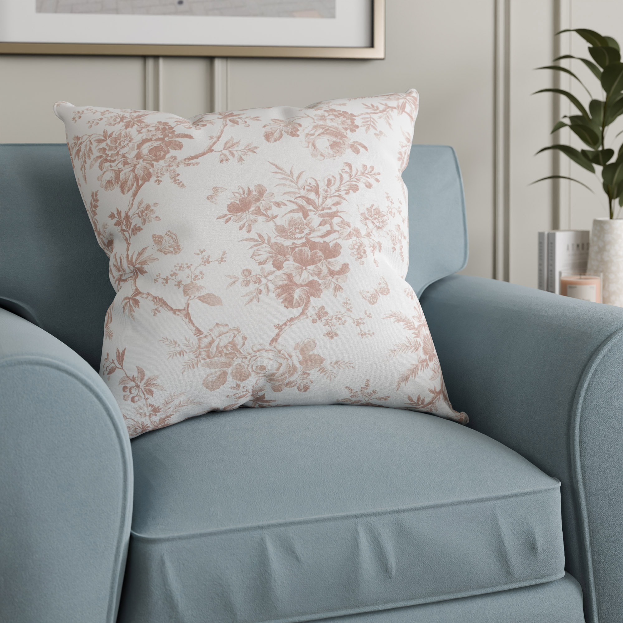 Laura Ashley Walled Garden Dark Blush Cushion