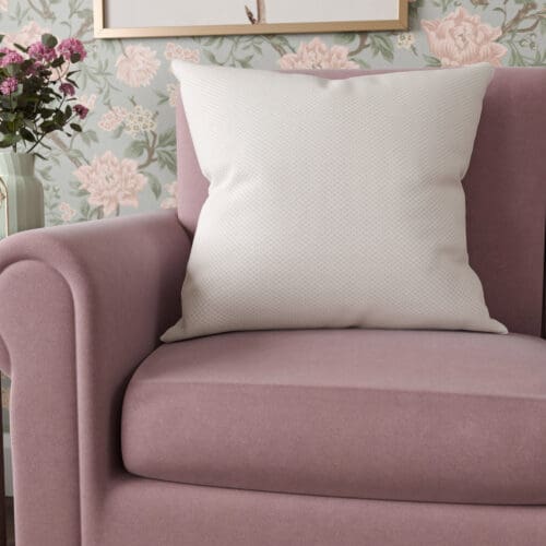 Laura Ashley Wickerwork Coral Pink Cushion