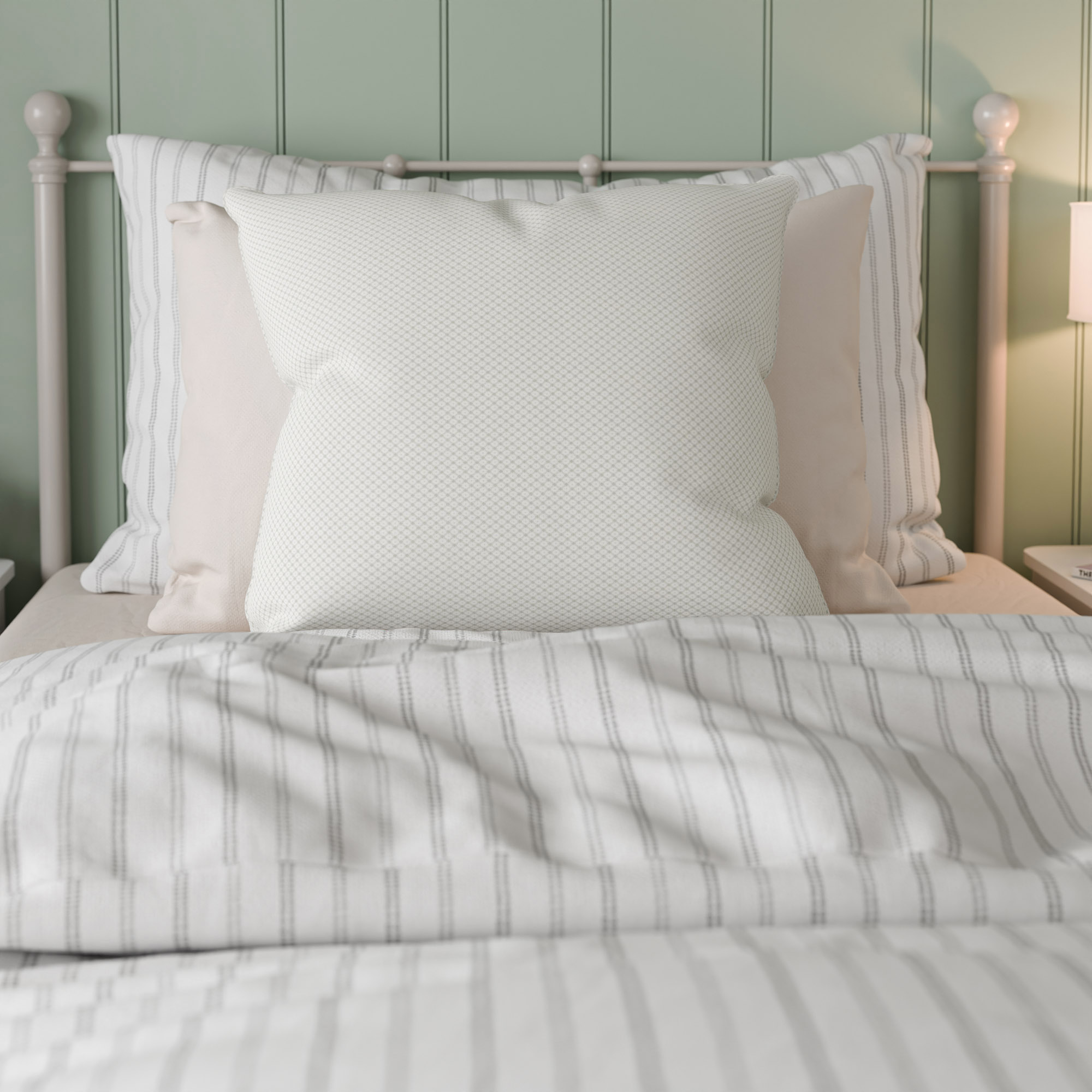 Laura Ashley Wickerwork Dove Grey Cushion