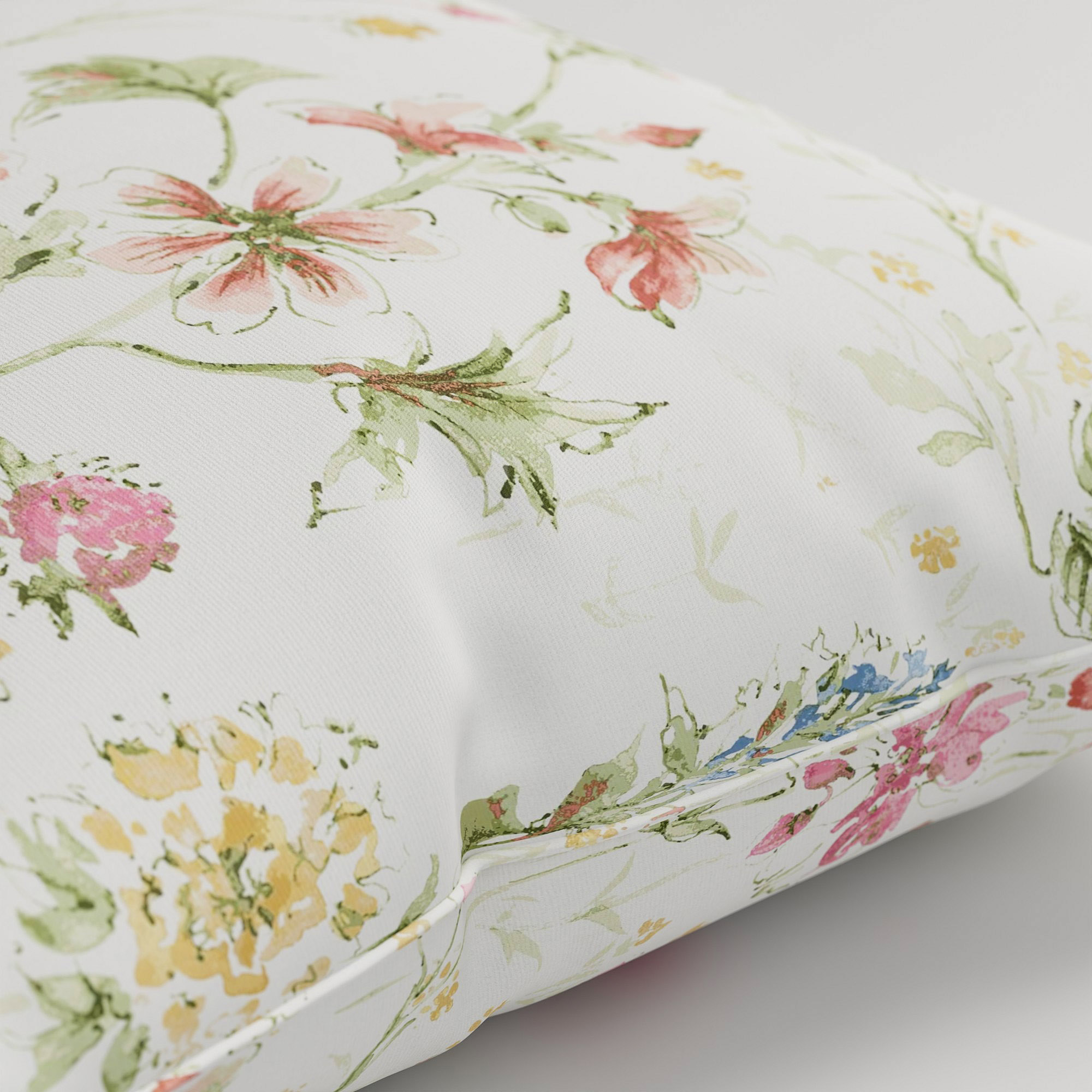 Laura Ashley Wild Meadow Coral Pink Cushion - Image 3