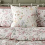 Laura Ashley Wild Meadow Coral Pink Cushion