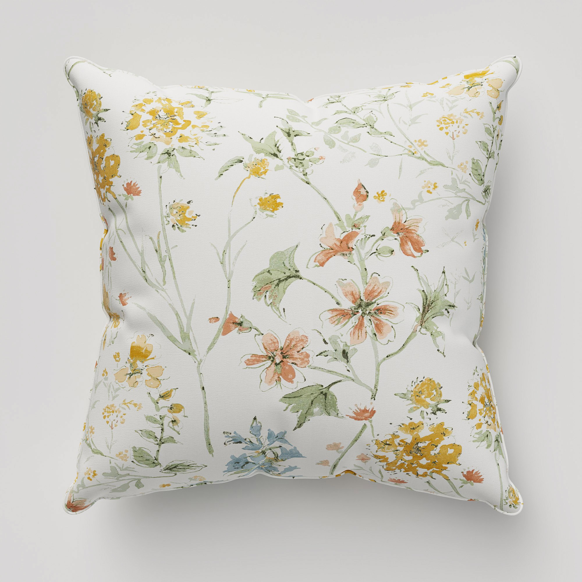 Laura Ashley Wild Meadow Pale Gold Cushion - Image 2