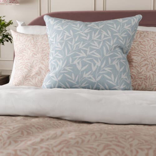Laura Ashley Willow Leaf Chenille Pale Seaspray Cushion